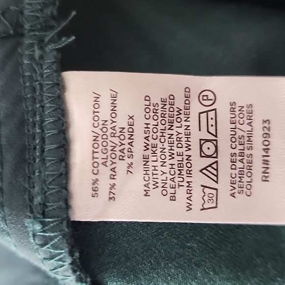 Loft The Sutton Flare Green High Rise Pants With Pockets - Picture 10 of 10